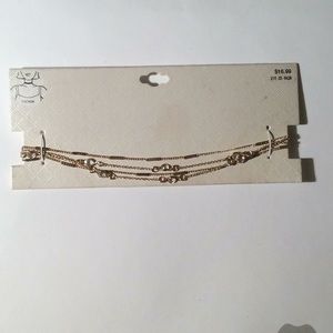 4 row short necklace